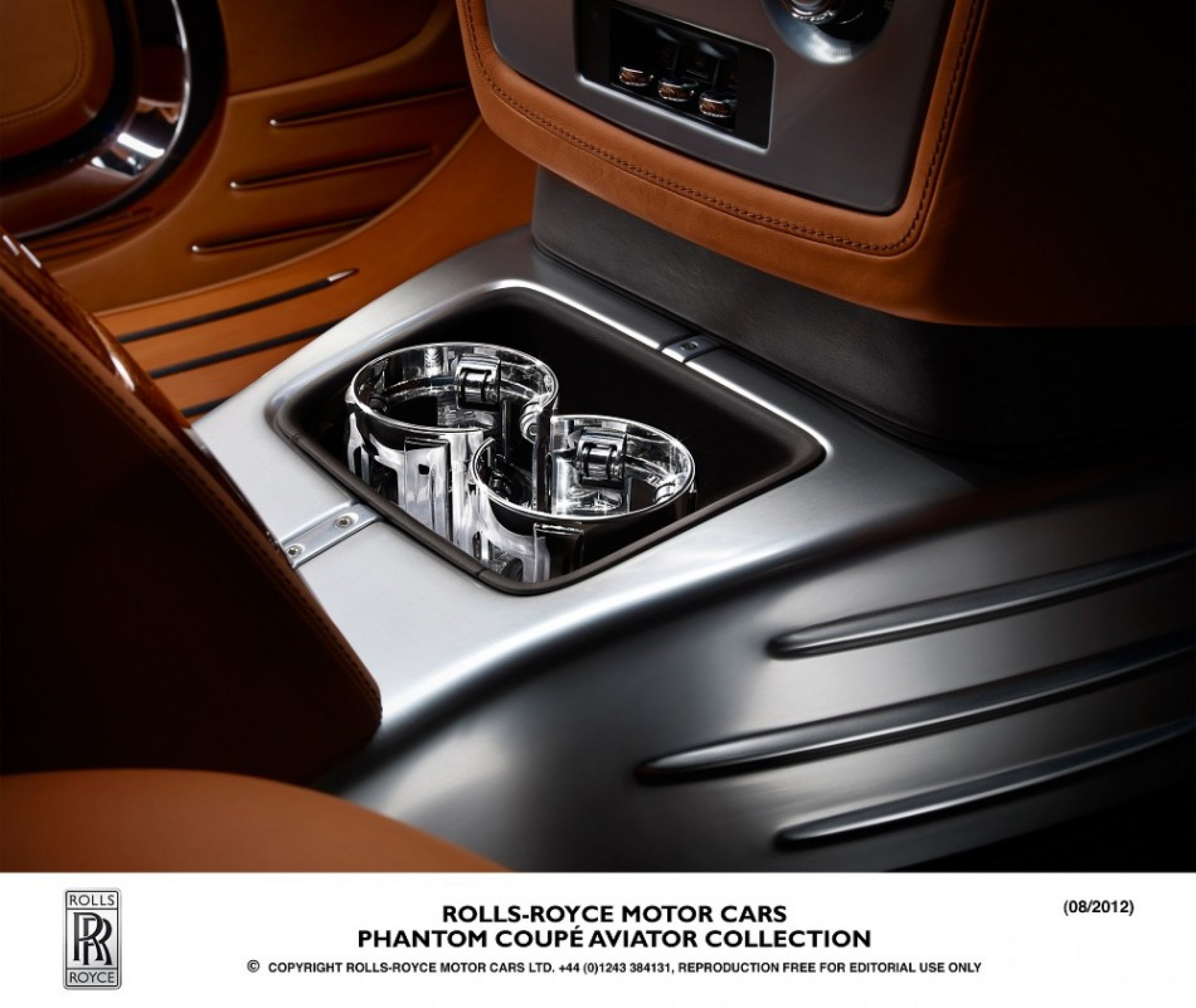 Close-up of interior details in the new Rolls-Royce Phantom Coupe Aviator.