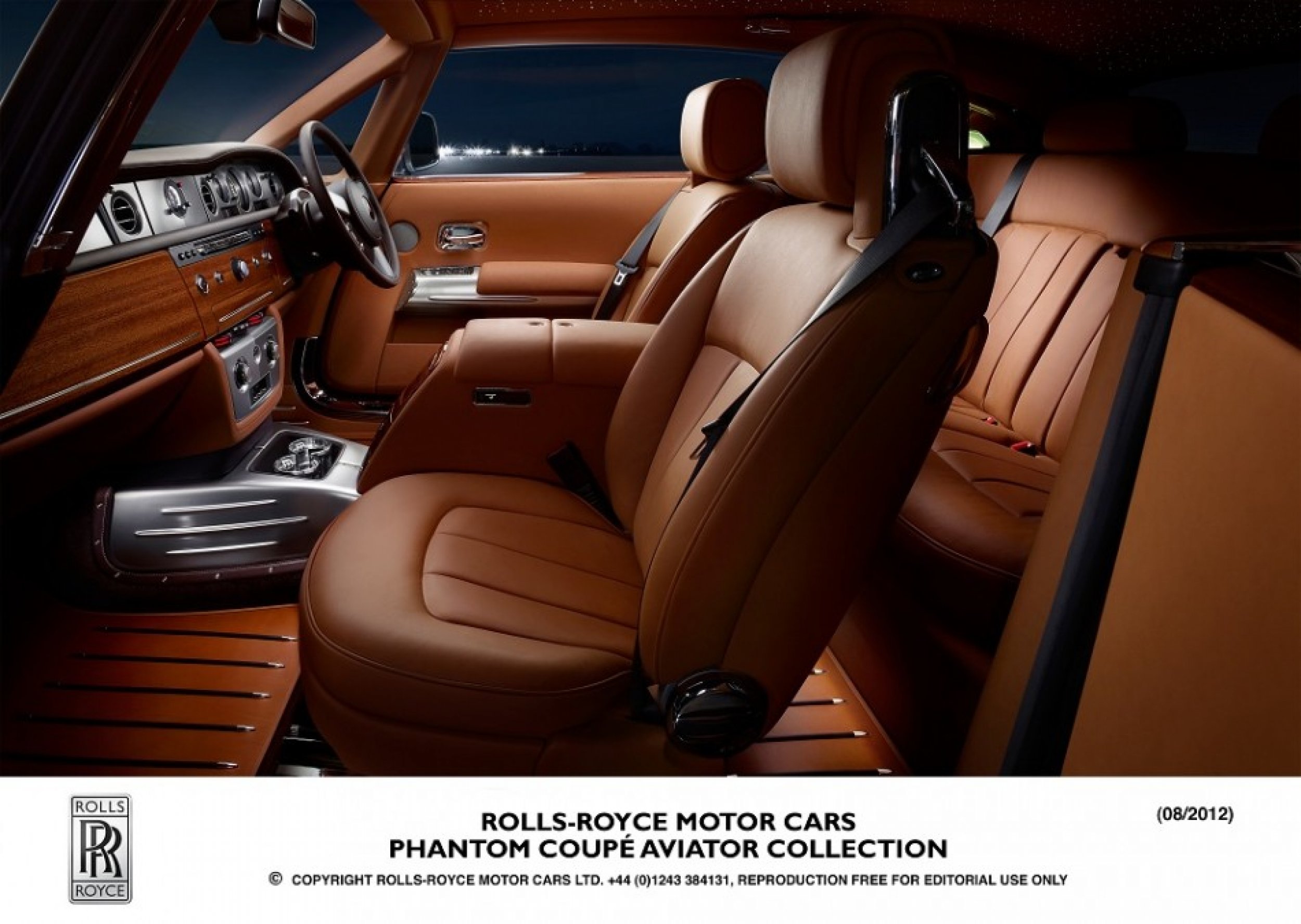The interior of the new Rolls-Royce Phantom Coupe Aviator.