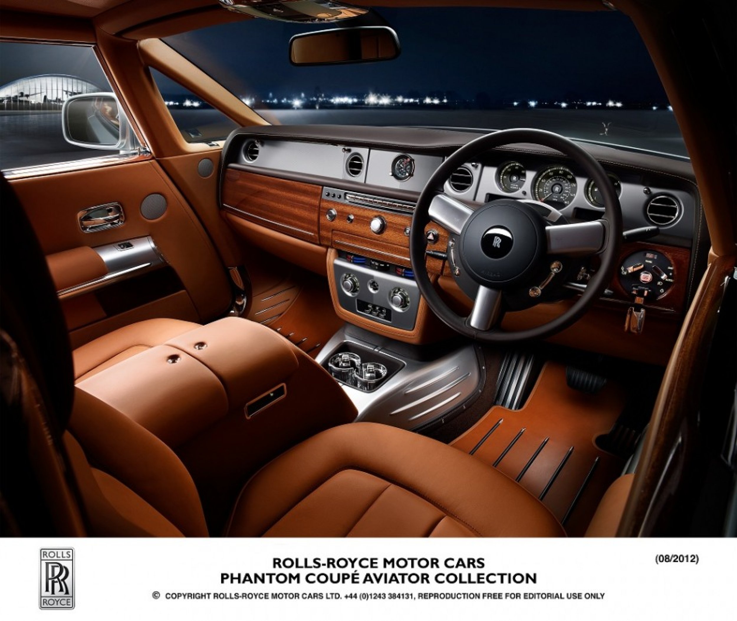 The steering-wheel and dials in the new Rolls-Royce Phantom Coupe Aviator.