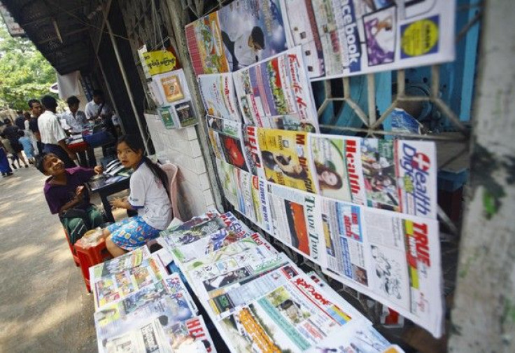 Newsstand in Myanmar