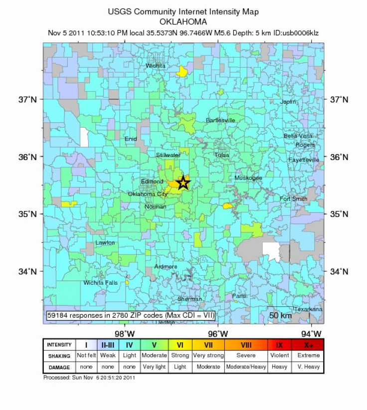 Oklahoma earthquake 2011