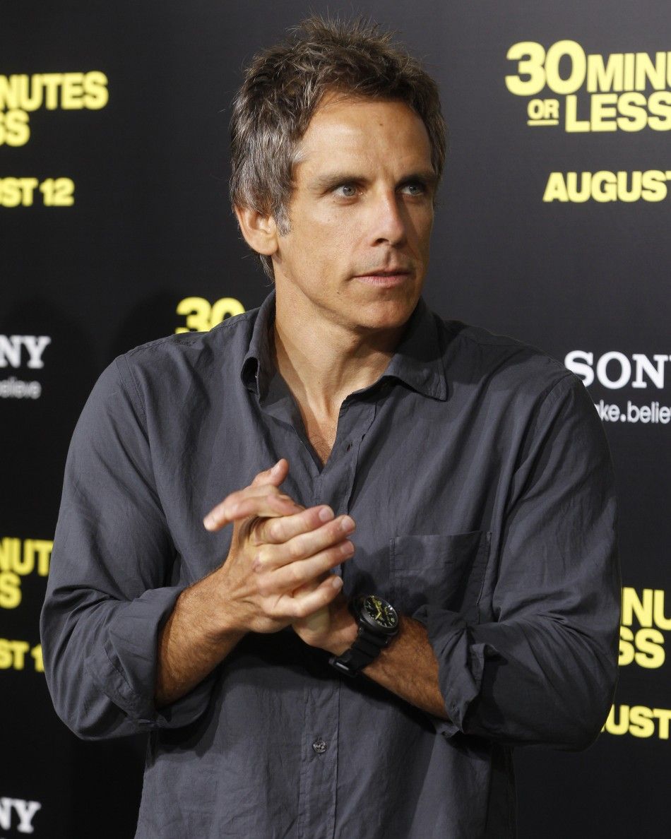 Ben Stiller, producer of the new film quot30 Minutes Or Lessquot, poses at the films premiere in Hollywood, California 