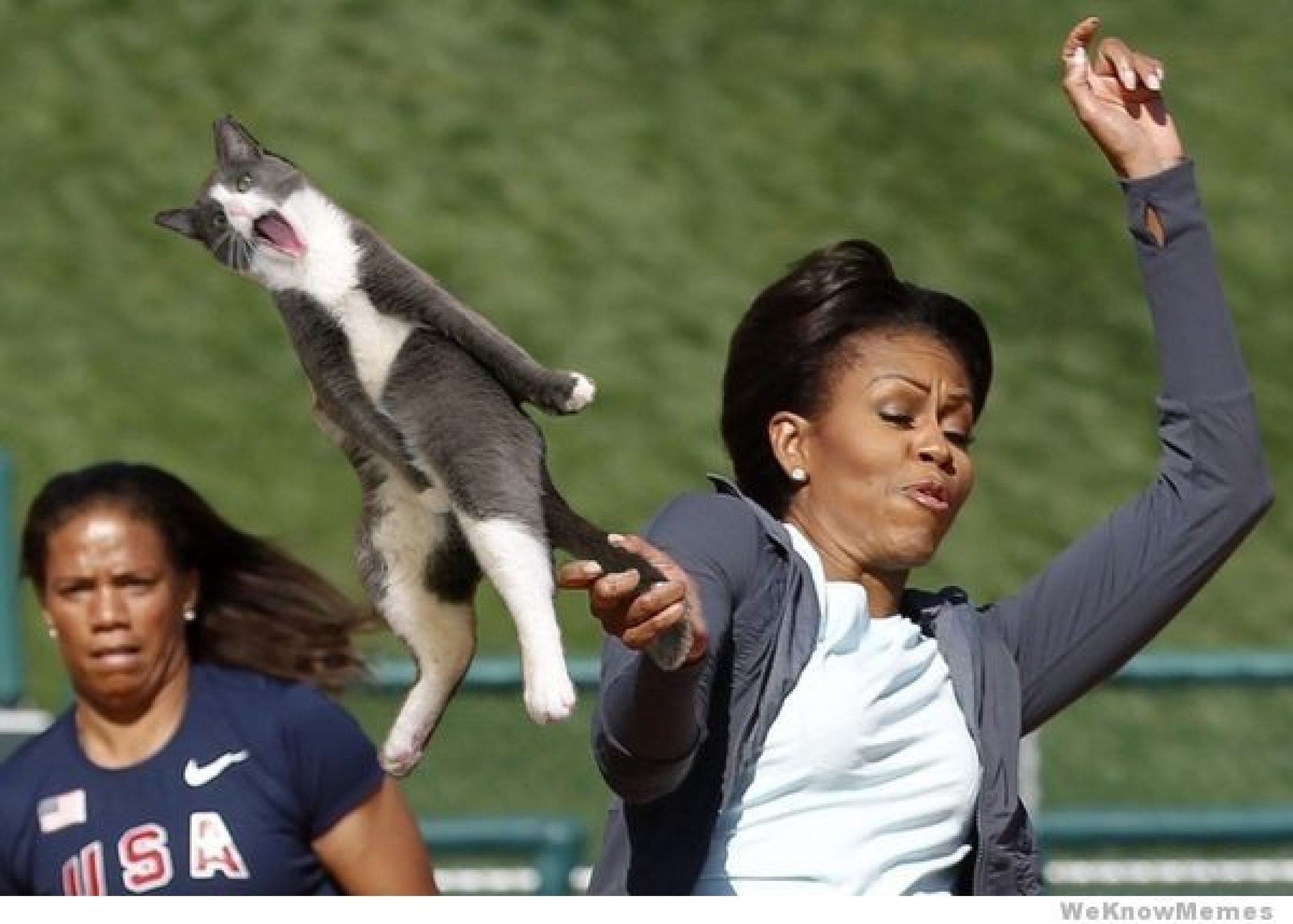 Michelle Obama Tennis Cat