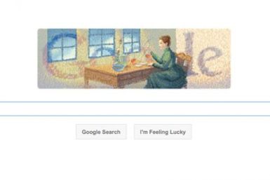 Google doodle to celebrate the birth anniversary of  Marie Curie