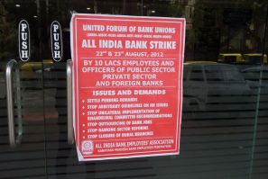 Indian Public Sector Bank workers strike opposing reforms has hit banking operations.