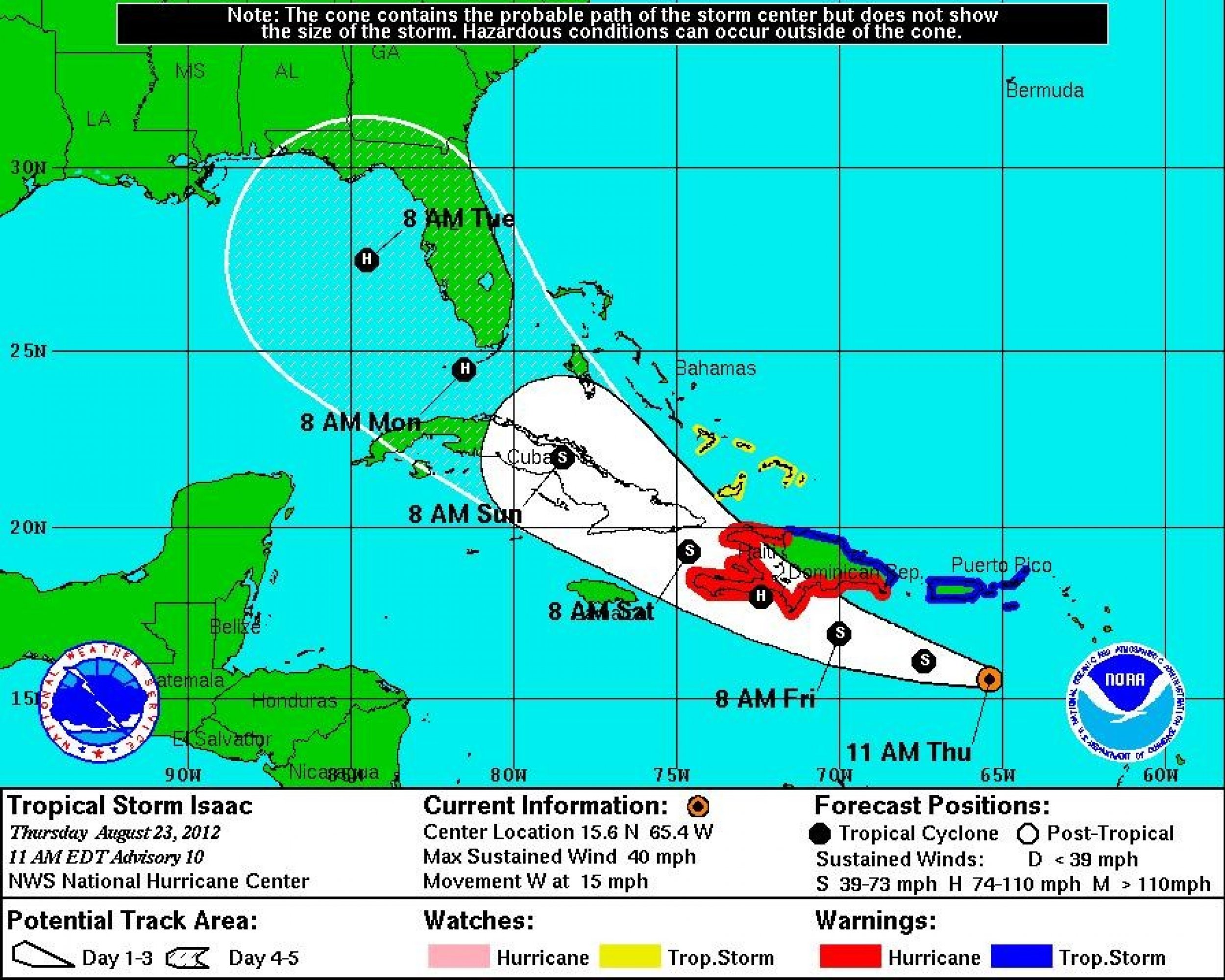 Tropical Storm Isaac’s Path Across The Caribbean Cancels Flights