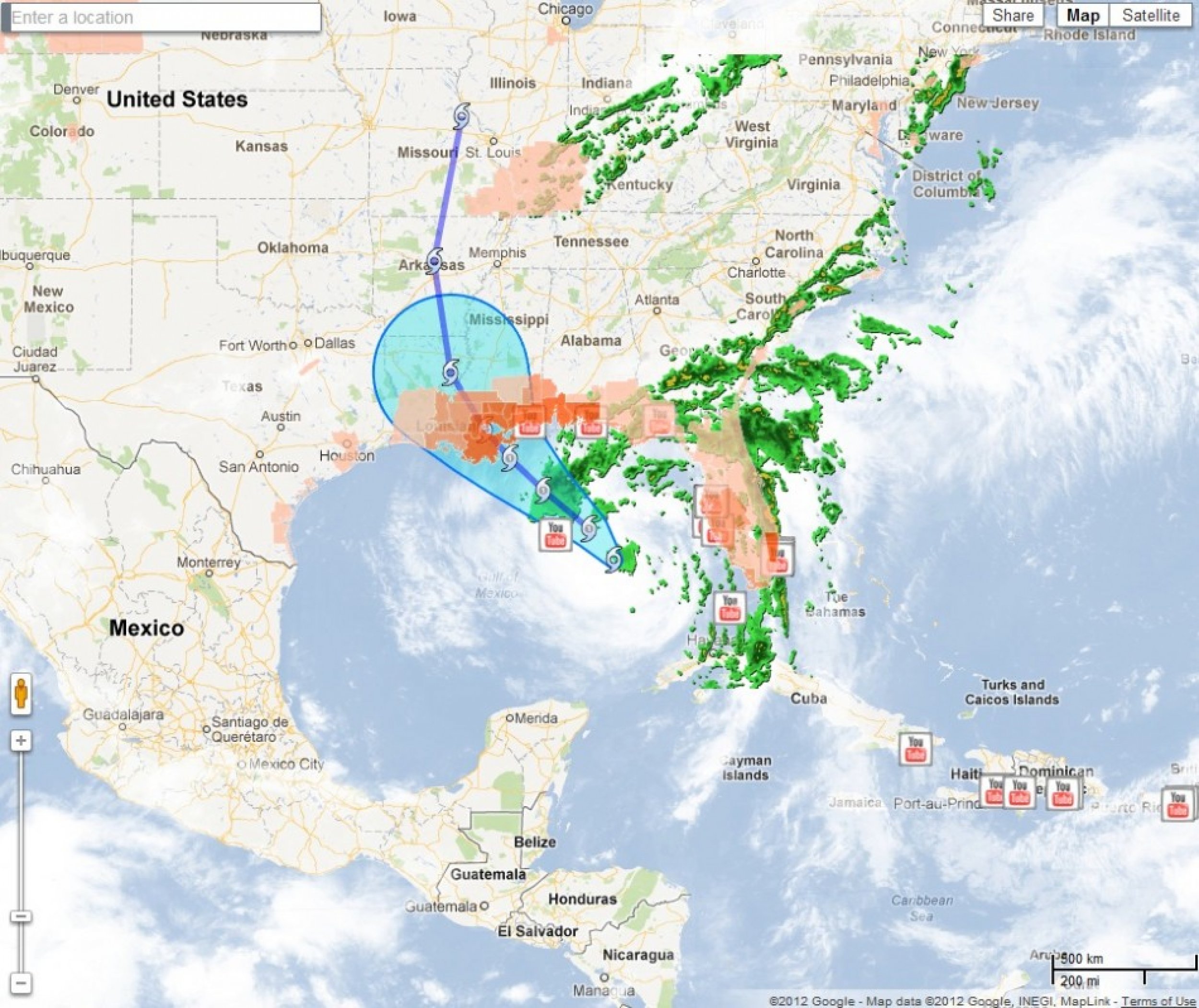 Hurricane Isaac 2012: Google Provides Tropical Storm Path Maps 