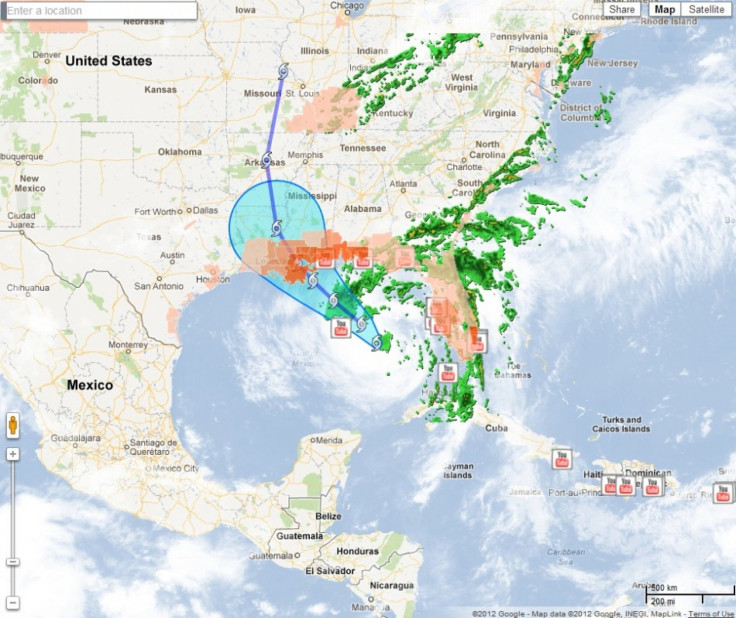 Hurricane Isaac 2012: Google Provides Tropical Storm Path Maps, Forecasted Track, Shelters, And Emergency Information