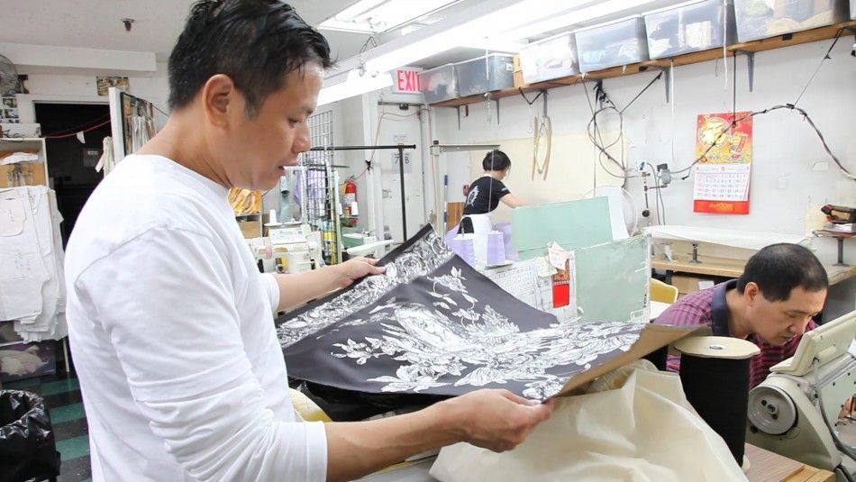 Designer Zang Toi at work in his studio ahead of New York Fashion Week.