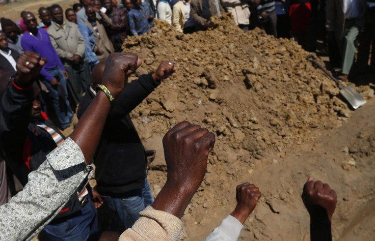 South African miners funeral