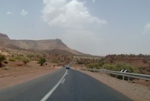 Morocco highway near Marrakesh