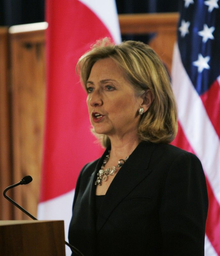 U.S. Secretary of State Clinton answers questions at a news conference in Honolulu