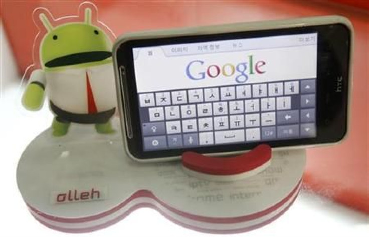 An Android smartphone displays the Google website in this picture illustration in Seoul