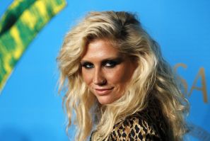 Singer Ke$ha arrives at a party to celebrate the upcoming launch of the Versace for H&M collection in New York