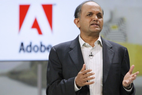 Adobe CEO Narayen speaks at the Samsung keynote address on the opening day of the Consumer Electronics Show in Las Vegas