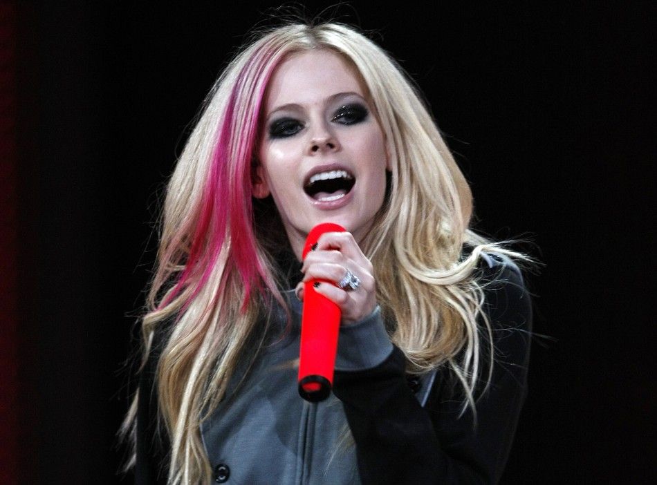 Canadian singer Lavigne performs during World Music Awards in Monte Carlo