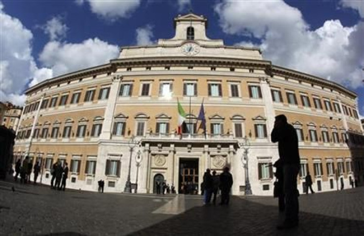 Montecitorio palace is seen early morning before the start of a finances vote in downtown Rome