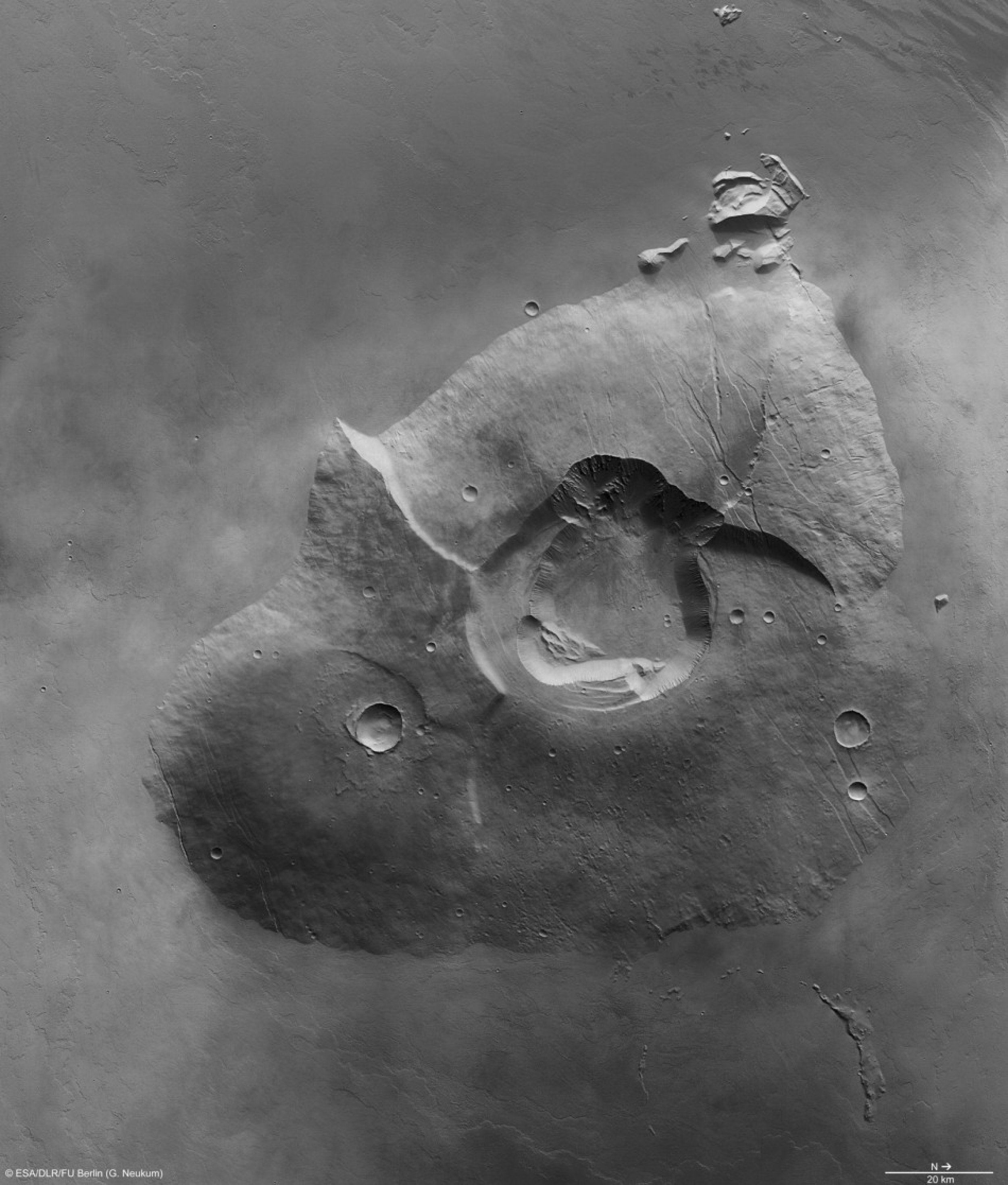 Four-Billion-Year Old 039Unusual039 Battered Volcano Found on Mars