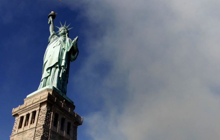 The Statue of Liberty is seen early on October 28, 2011 during ceremonies marking the 125th anniversary of the Statue at Liberty Island in New York.