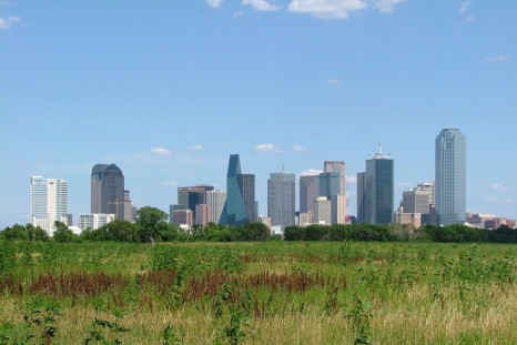 The skyline of Dallas, Texas facing southeast.