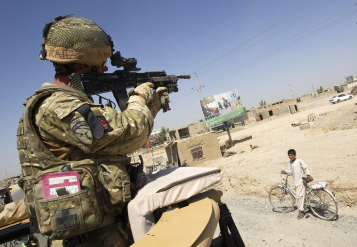 A British Army soldier on duty in Afghanistan