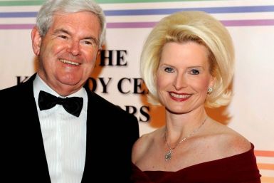 Newt Gingrich (L) and His Wife, Callista
