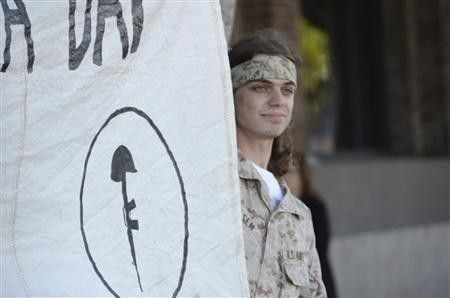 Former U.S. Marine Scott Olsen, shown in this undated photograph, who was injured during clashes between police and anti-Wall Street protesters in Oakland, has been released from the hospital
