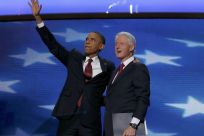Barack Obama and Bill Clinton at DNC