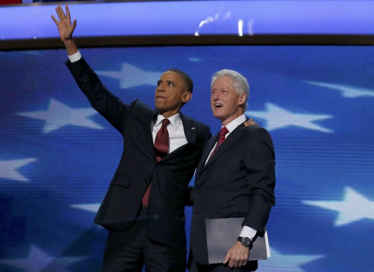 Barack Obama and Bill Clinton at DNC