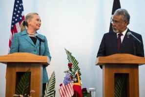 Hillary Clinton and Xanana Gusmao