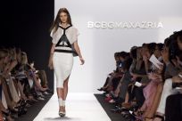A model presents a creation from the BCBGMAXAZRIA Spring/Summer 2013 collection during New York Fashion Week, September 6, 2012. 