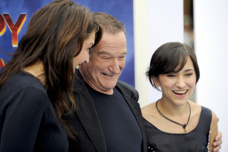 Actor and voice of Ramon & Lovelace, Robin Williams (C), wife Susan Schneider (L) and their daughter Zelda Williams (R) arrive at the premiere of &quot;Happy Feet Two&quot; in the Hollywood area of Los Angeles, California
