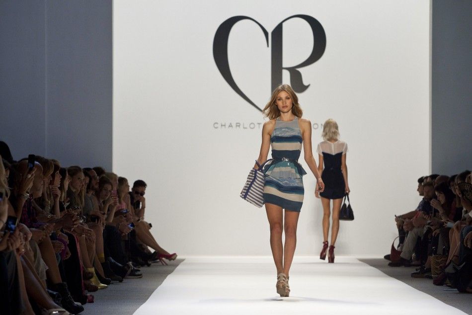 Designer Charlotte Ronson said water was her inspiration for her Spring 2013 collection ahead of Mercedes-Benz Fashion Week in New York, which was shown on Friday at the wall-to-wall and celebrity packed stage.