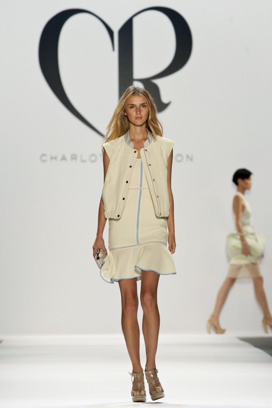 Designer Charlotte Ronson said water was her inspiration for her Spring 2013 collection ahead of Mercedes-Benz Fashion Week in New York, which was shown on Friday at the wall-to-wall and celebrity packed stage.
