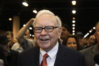 Berkshire Hathaway Chairman Warren Buffett wanders the company trade show before his company's annual meeting in Omaha