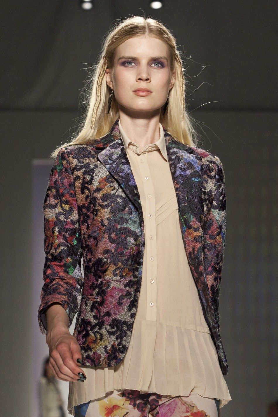 Nicole Miller Spring 2013 at Mercedes-Benz Fashion Week in New York, Sept. 7, 2012.