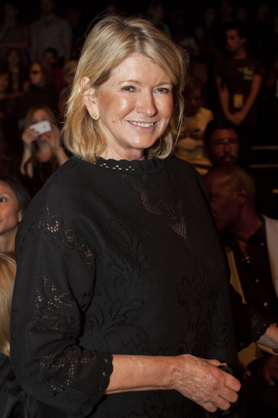 Martha Stewart poses before the Chado Ralph Rucci SpringSummer 2013 collection show during New York Fashion Week September 9, 2012. 