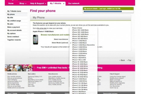 Apple iPhone 5 Release Coming: T-Mobile Lists Four Different Size Capacities, Specs In Inventory [PICTURES]