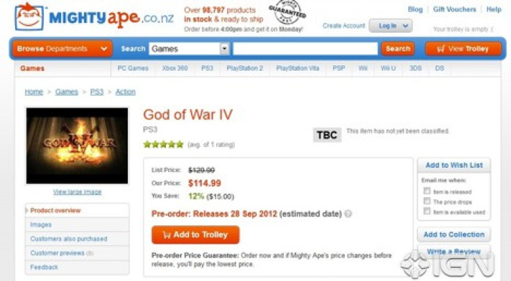 &#039;God of War IV&#039;