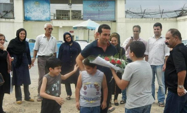 Pastor Youcef Nadarkhani greets family