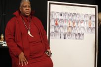 Andre Leon Talley backstage at the Carolina Herrera Spring 2013 show at Mercedes-benz Fashion Week
