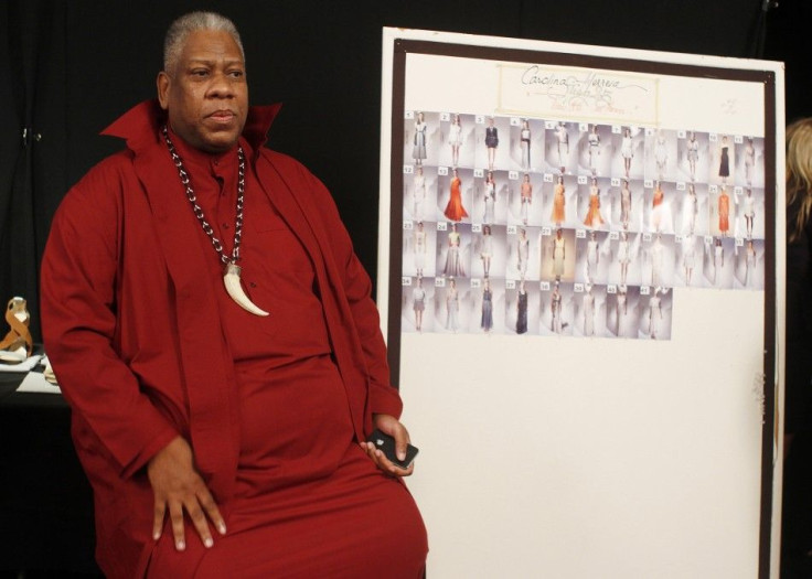Andre Leon Talley backstage at the Carolina Herrera Spring 2013 show at Mercedes-benz Fashion Week
