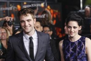 Cast members Robert Pattinson and Kristen Stewart attend the premiere of ''The Twilight Saga: Breaking Dawn - Part 1'' at Nokia Theatre in Los Angeles