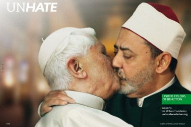 The Pope kisses Ahmed Mohamed el-Tayeb, the imam of the al-Azhar mosque in Egypt.
