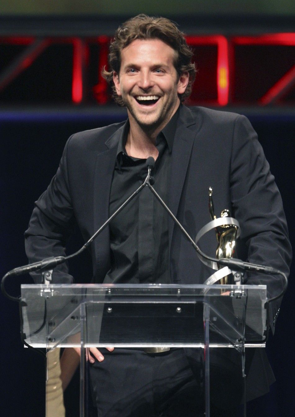 Cooper accepts his award during the ShoWest Award show at the Paris Las Vegas resort in Las Vegas