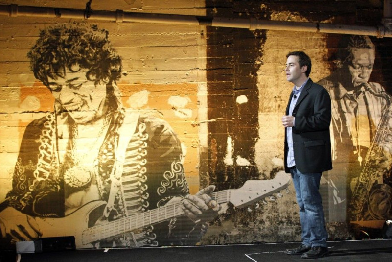 Jamie Rosenberg, director of Digital Content (Android) at Google, speaks at the launch of Google Music in Los Angeles