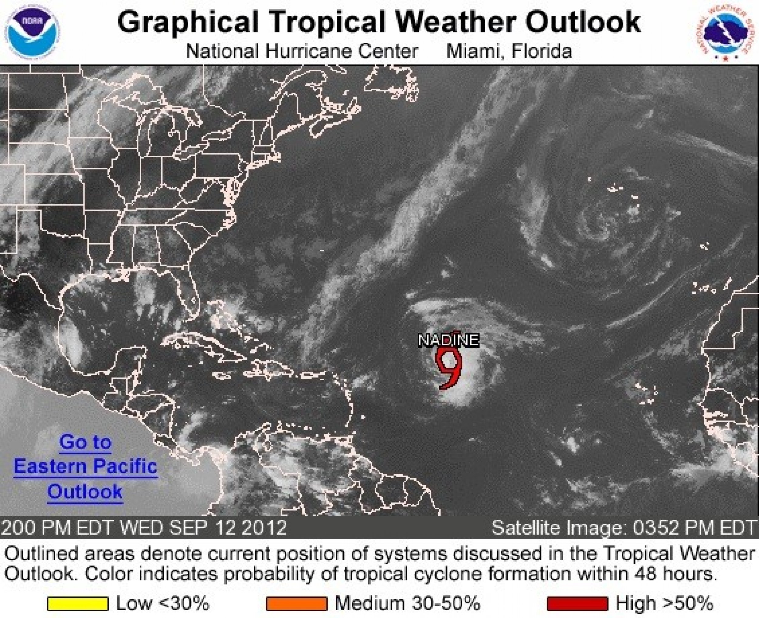 Tropical Storm Nadine Expected To Hurricane By Tomorrow As