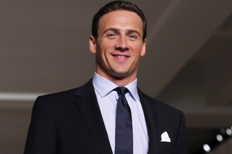 Swimmer Ryan Lochte poses before a presentation of Ralph Lauren's Spring/Summer 2013 collection during New York Fashion Week, September 13, 2012.
