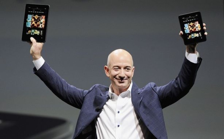 Bezos With Kindle Fires