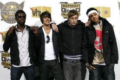 Tim William, Eric Roberts, Matt McGinley and Travis McCoy of the Gym Class Heroes arrive at the 2008 VH1 Hip Hop Honors event in New York